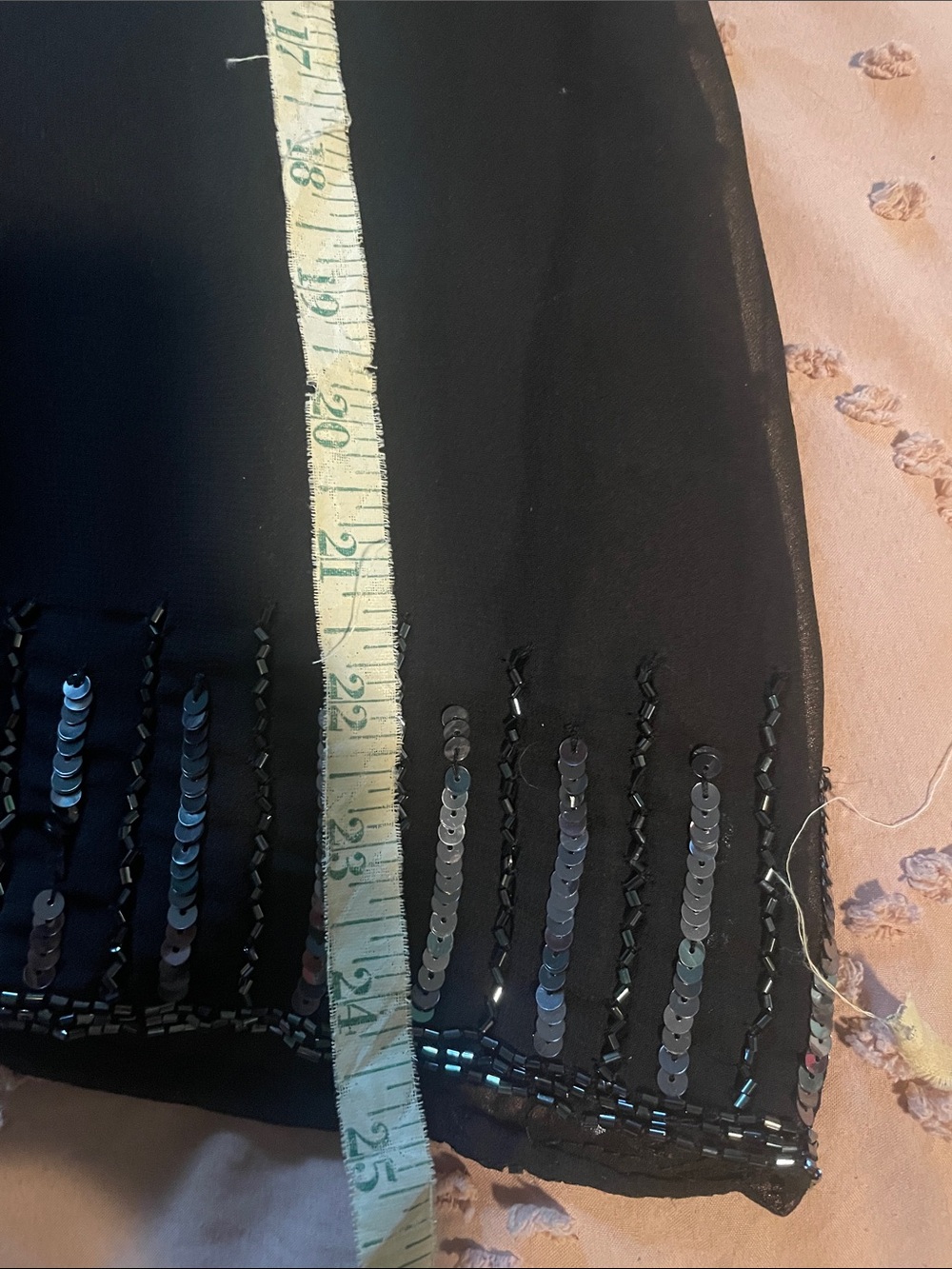 BKE Black Beaded Mesh Yoke Tank Top - Picture 5 of 6